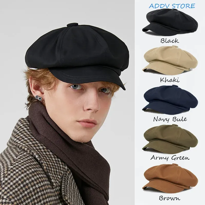 Octagonal Hat for Men and Women, Urban Streetwear Style Beret