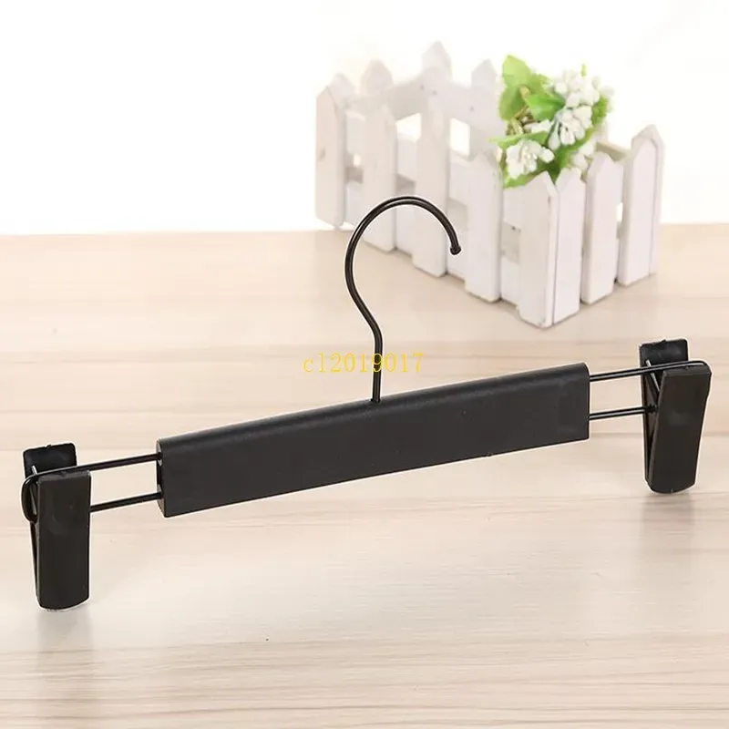 Plastic Black Hanger For Lingerie Underwear Anti-skidding Clothing Pants Skirt Clip Hangers Rack