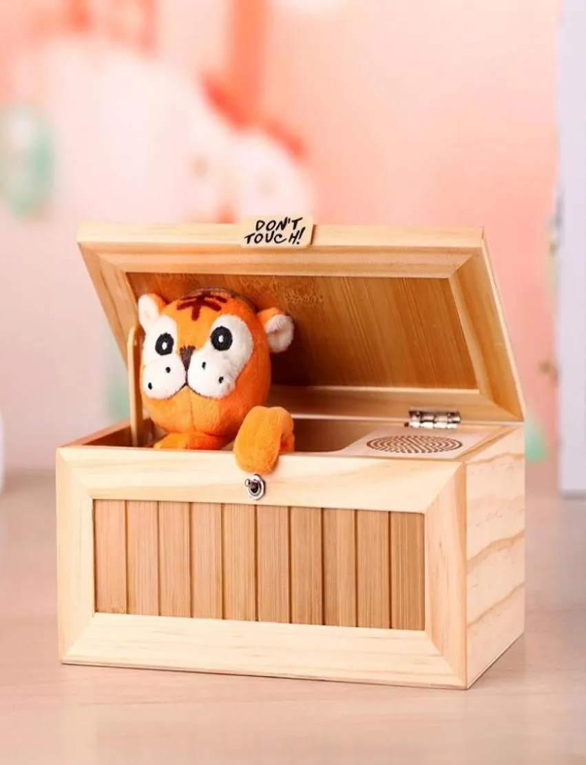 Ny elektronisk värdelös låda med ljud söt Tiger Toy Gift Stressreduktion Desk Z01239126548