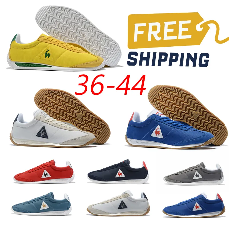 Le Coq Sportif Shoes Shoes Shoes Sneakers المدربين الشقق الأصلية للنساء رجال أحذية غير رسمية منخفضة من الجلد في الهواء الطلق Abloh أبيض أخضر أحمر 36-44