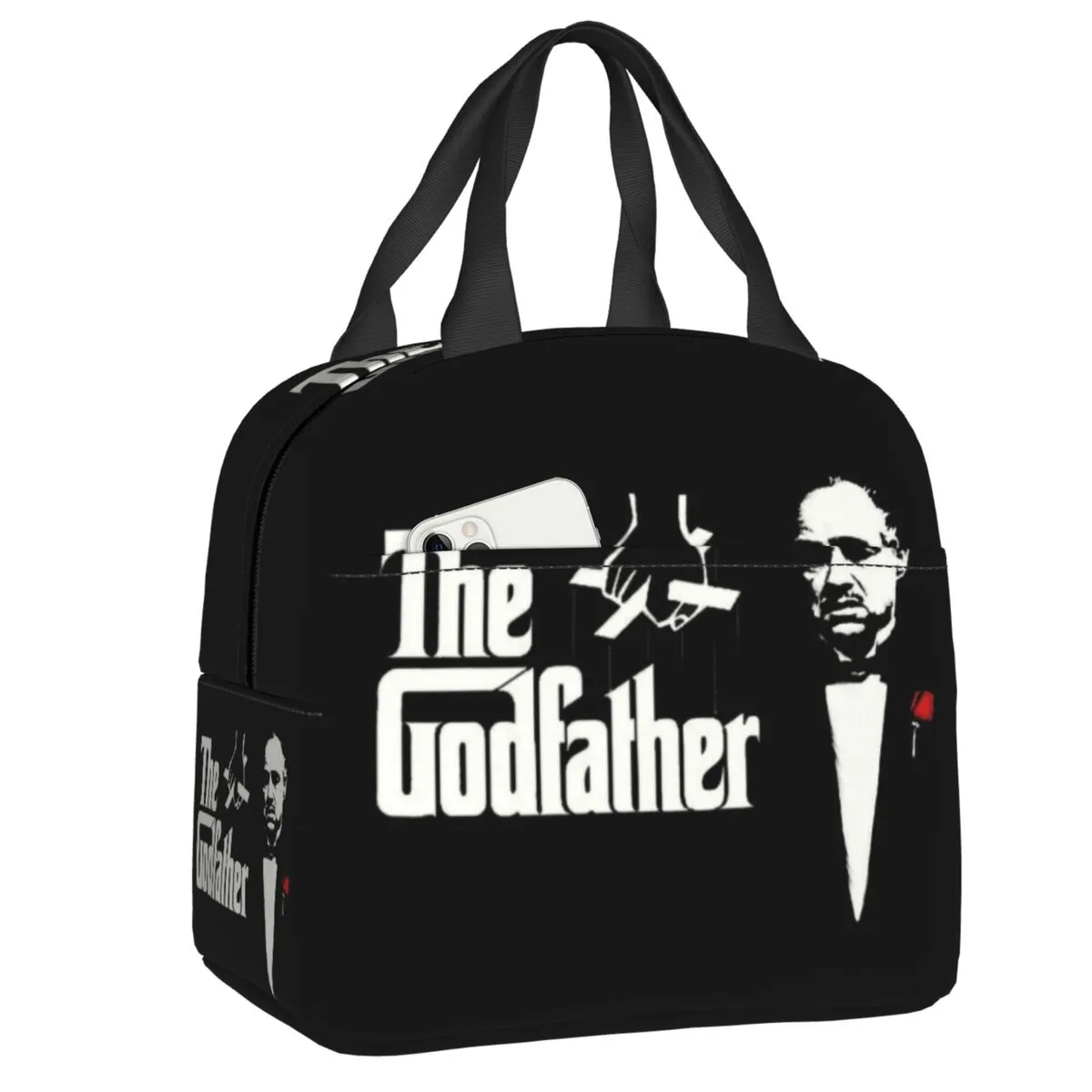 A lancheira isolada para o padrinho para mulheres gangster filme reutilizável cooler lancheira térmica lanchone