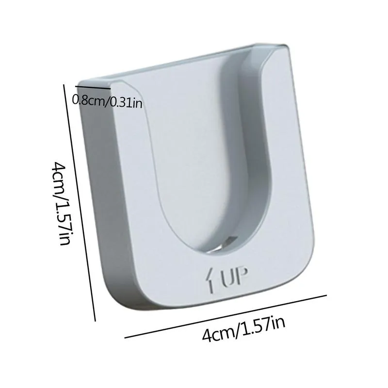 8Pcs Magnetic Remote Control Holder, Self-Adhesive White Remote Holder Wall Mount Slot Design Remote