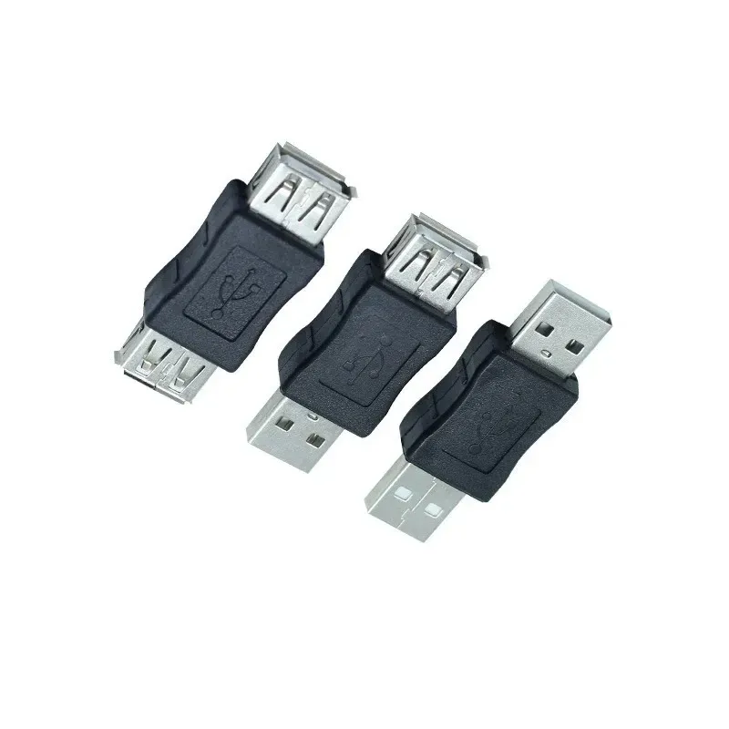 1PCS podwójna głowica USB 2.0 Typ Kobieta do żeńskiego złącza adaptera łącznika F/F