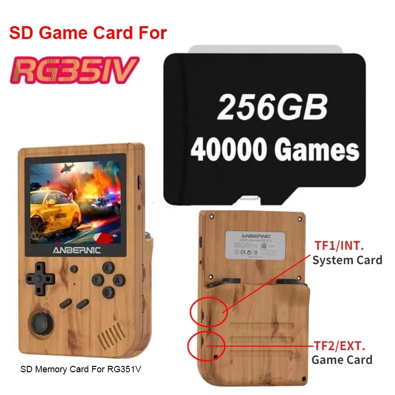 КАРТА памяти аксессуаров для системы SD SYSTEM RG351V с PS1 N64 PSP GBA и множеством эмуляторов SD TF Card для RG351V RK3326 Открытый исходный код