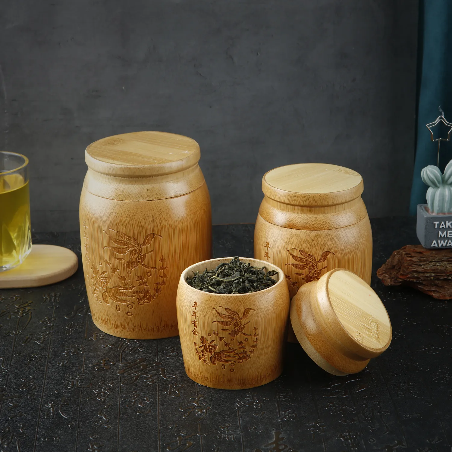 Target Tea Container Chinese Handmade Bamboo Tea Canister Carved Tea... From Dhmallqueen ...