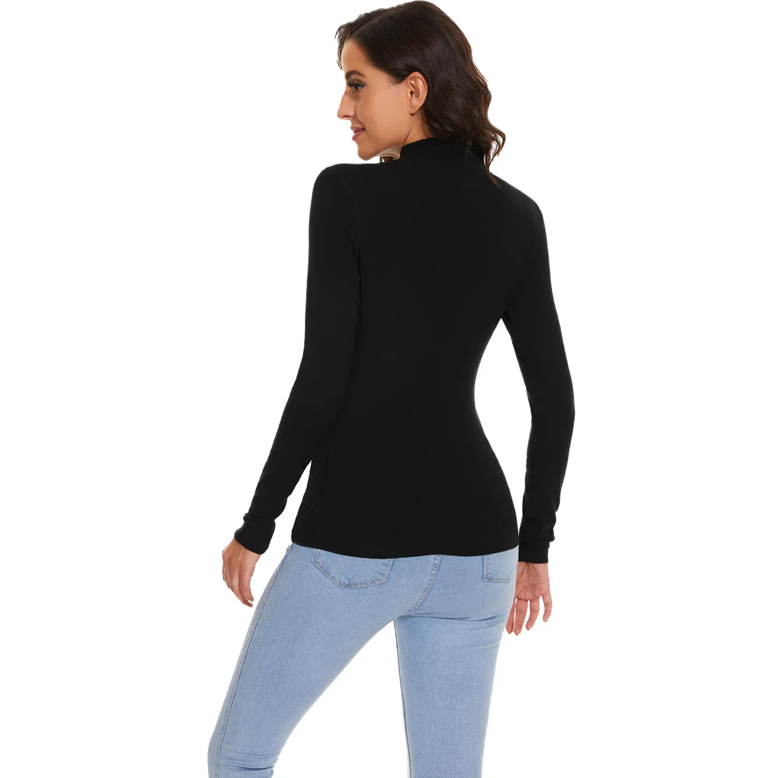 thermal mock turtleneck