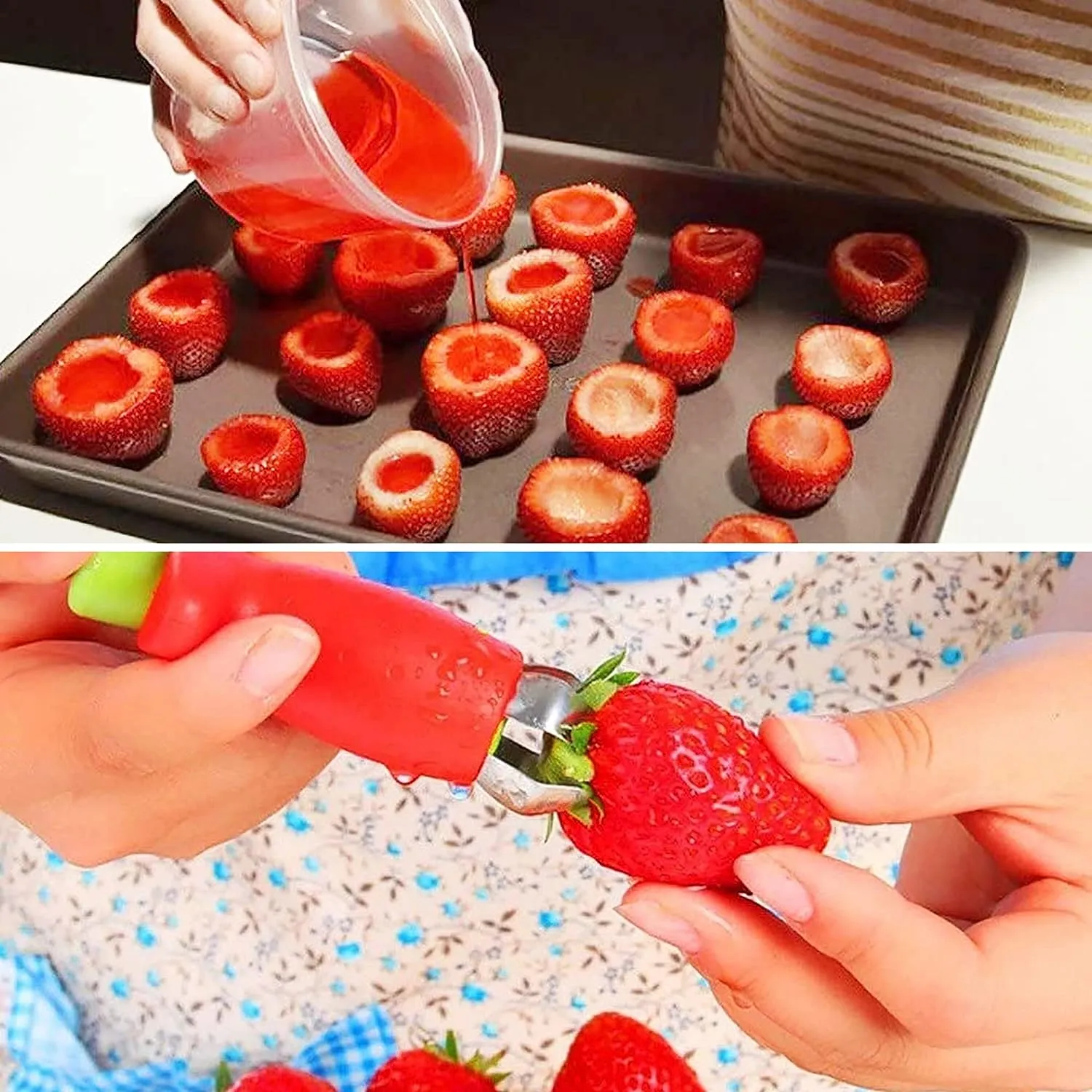 Multi griffes Strawberry Huller Fruit Fruit Berry Tomato Vegetable Top Core Core Remover Remover Kitchen Aid Gadget Food Helit Helper Tool