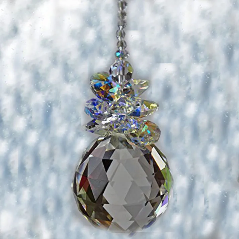 1pcs Clear K9 Crystal Ball Prisms Suncatcher Rainbow Maker lampadario Pendants Lighting Lampa