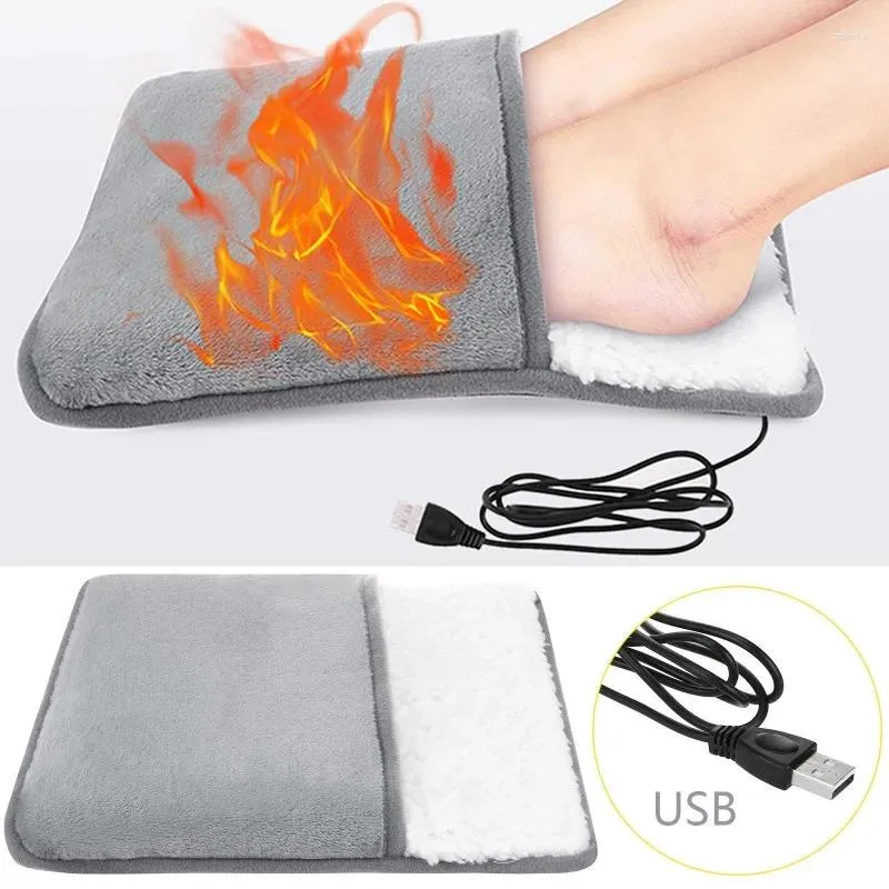 Carpets USB Heated Foot Warmer Outdoor Warm Covers Soft Flannel Electric For Elderly Pregnant Woman