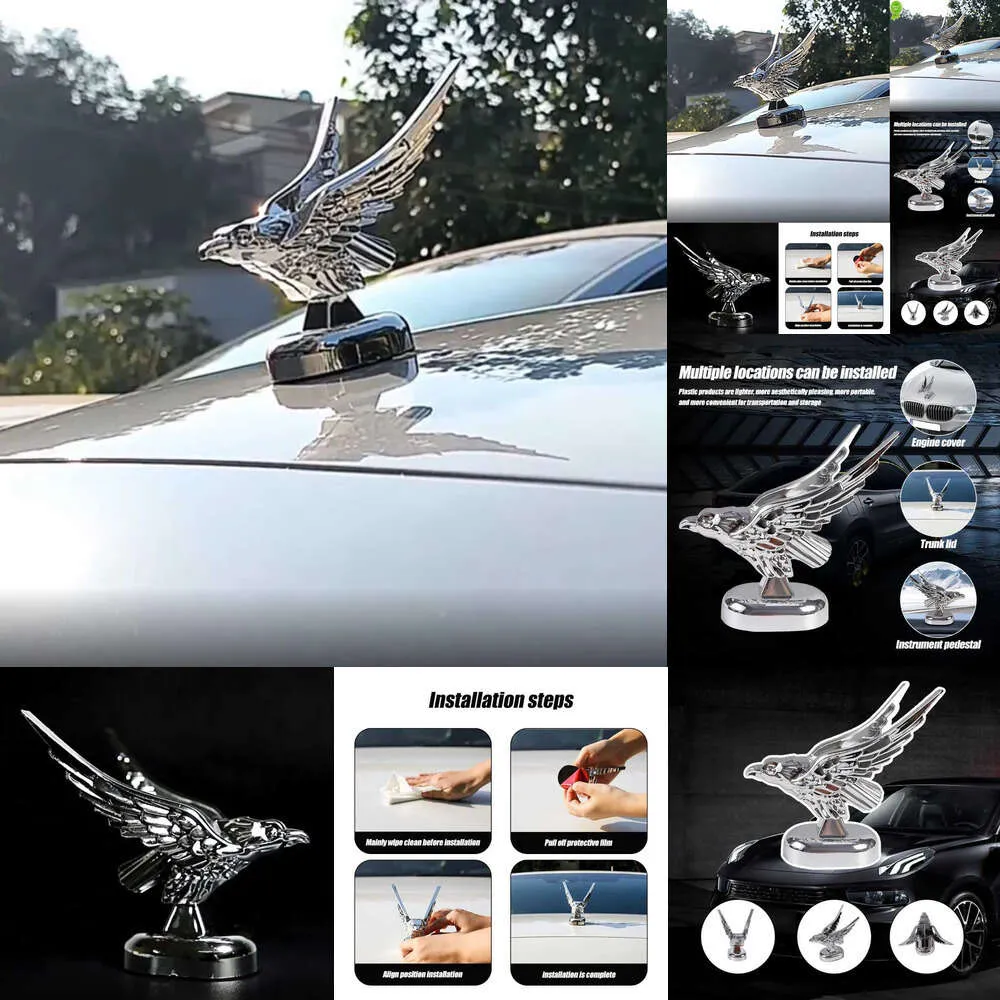 Новый автомобиль Bonnet Hood Ornament Badge Auto Front Cover Chrome 3D Eagle Emblem Accessorific