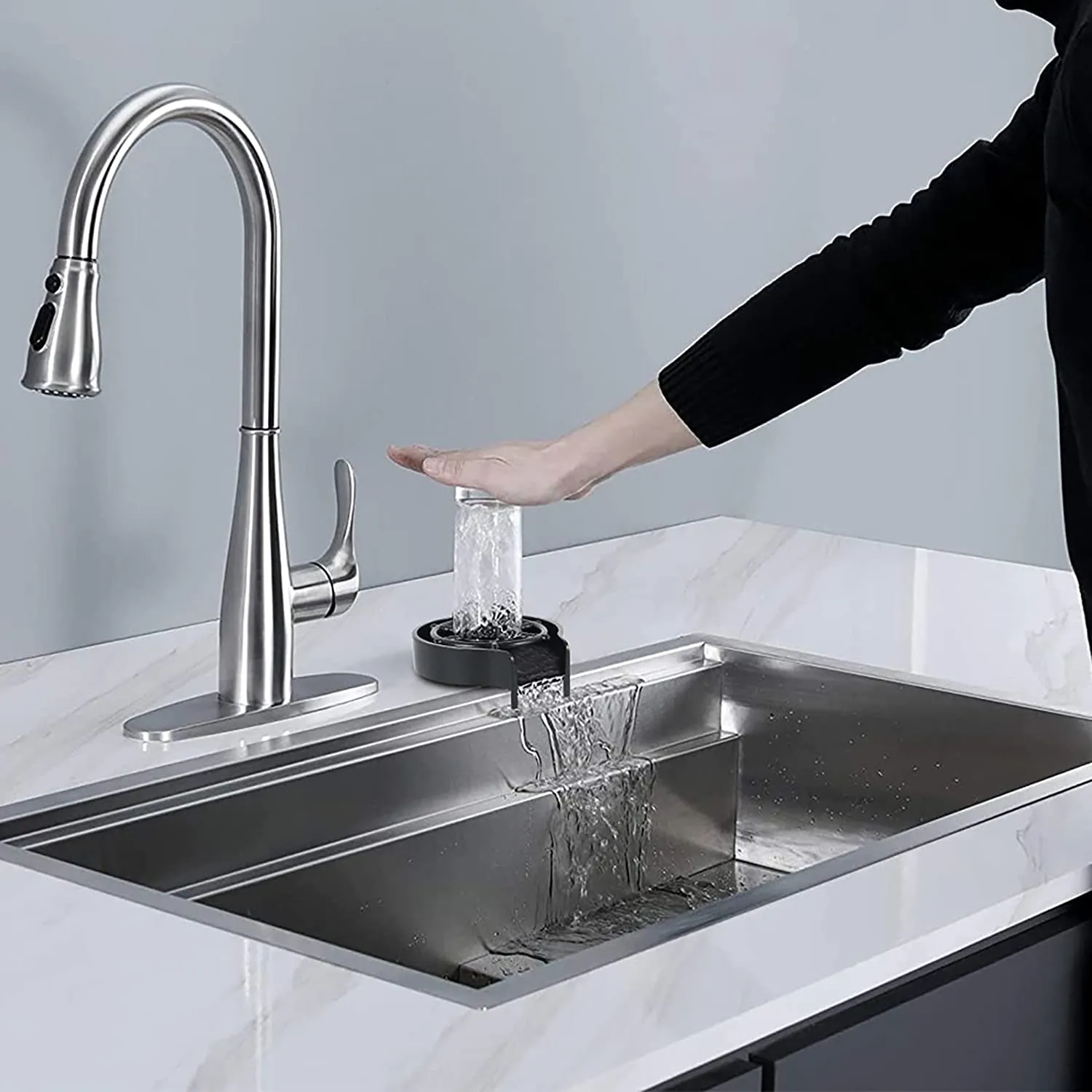 Sink Glass Rinser Automatic Cup Washer Bar Sink Cup Washer High