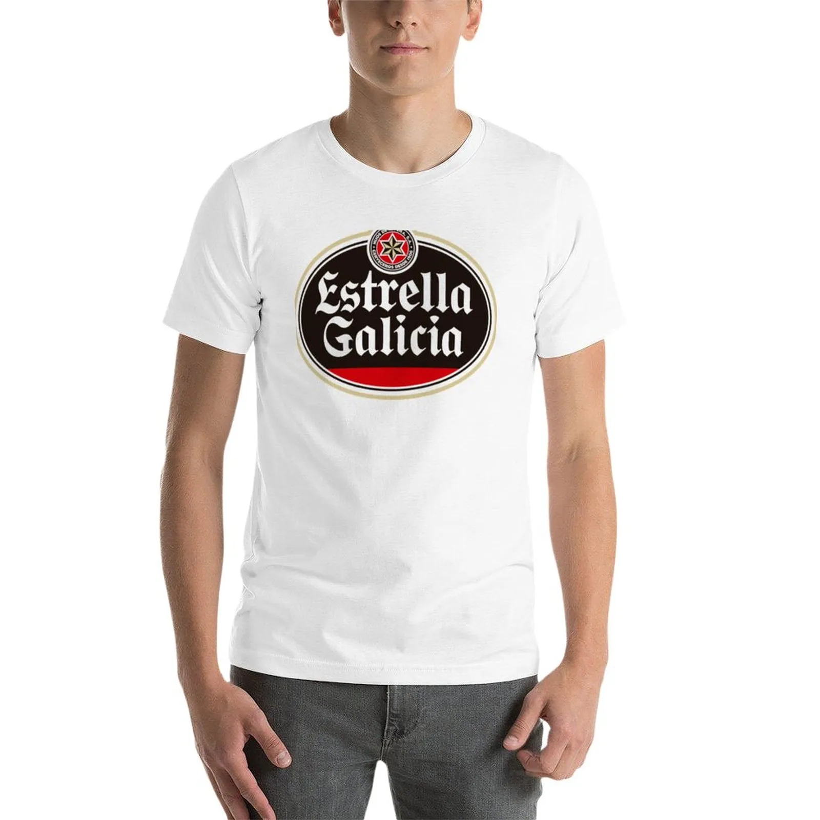 DHgate.com:Estrella Galicia Beer Spain T-Shirt: Mens Custom Printed Cotton  Crewneck for Fans:Home \u0026 Garden