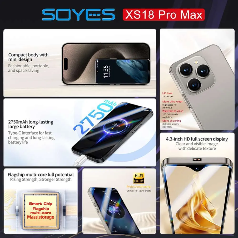 Soyes XS18 Pro Max 4.3 Mini Android 10 Smartphone  From