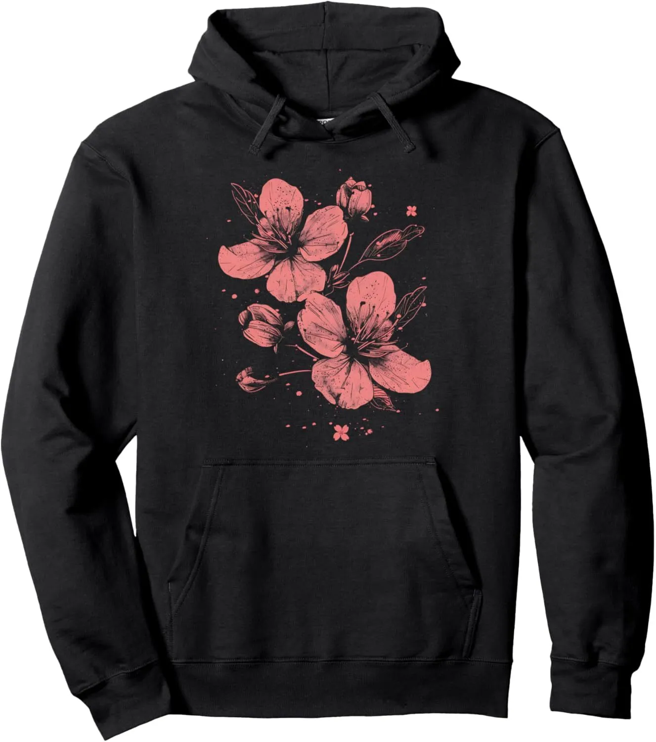 Floral Blossom Hoodie Artistic Pattern, Delicate Details, Unisex