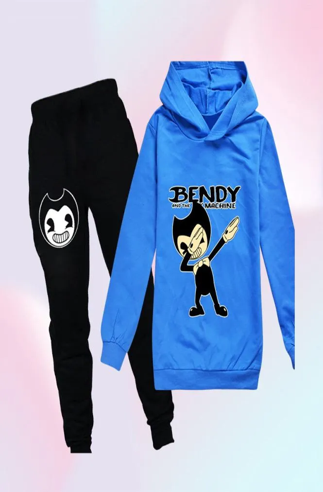 Findpitaya 2020 New Bendy and the Ink Machine Sweatshirt and Pantal for Kids LJ2008184353892