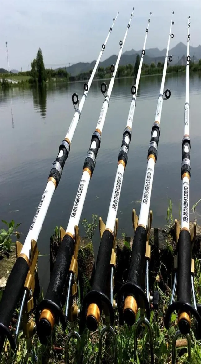 Haste de pesca giratória alimentador de mosca fibra de fibra de carbos Pesca hastes de pesca alimentação FRP FRP Telescópica Pólo de pesca236J8192403