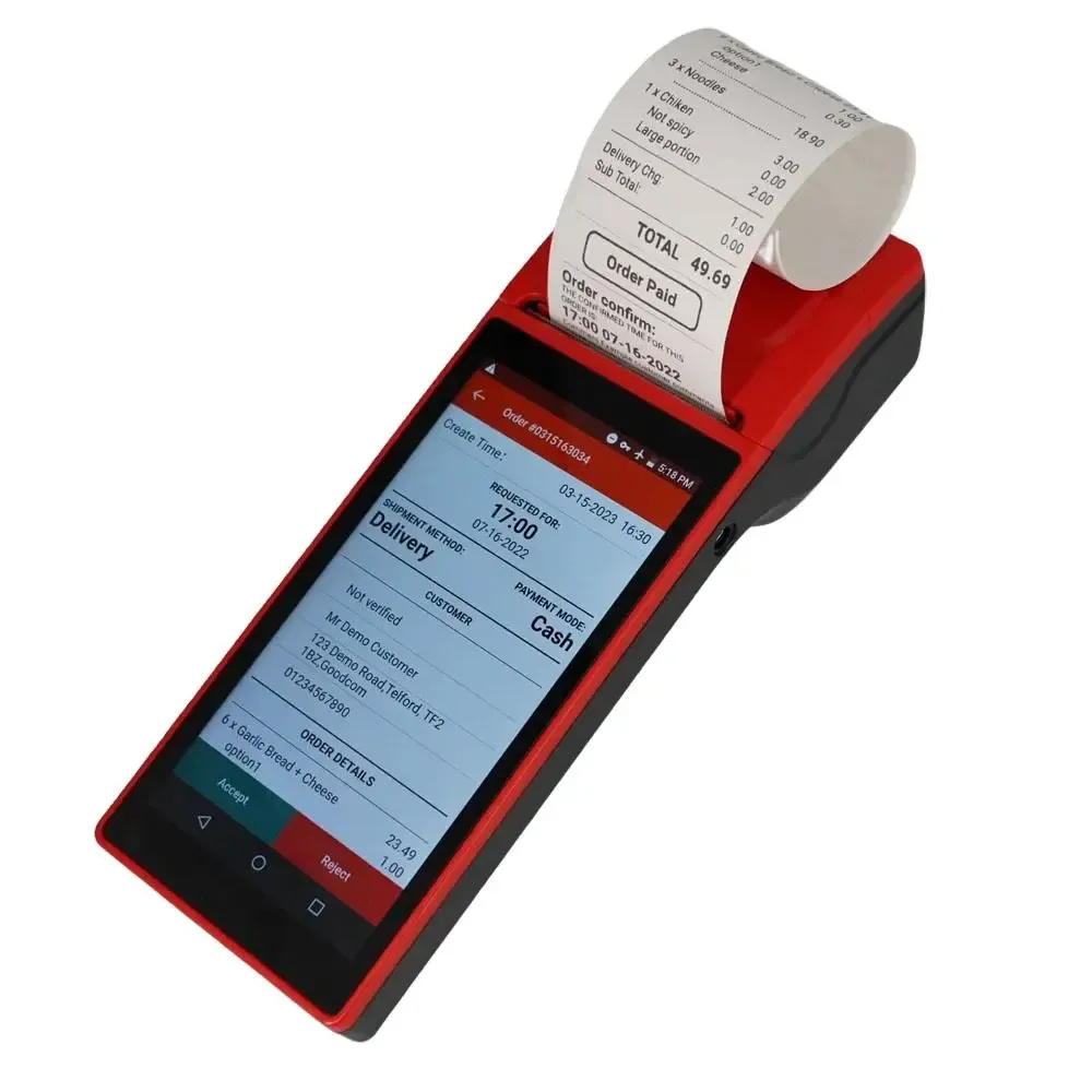 Imprimantes Goodcom GT81 Mobile Handheld Android POS Système Terminal fabrique un écran tactile POS avec machine de paiement d'imprimante