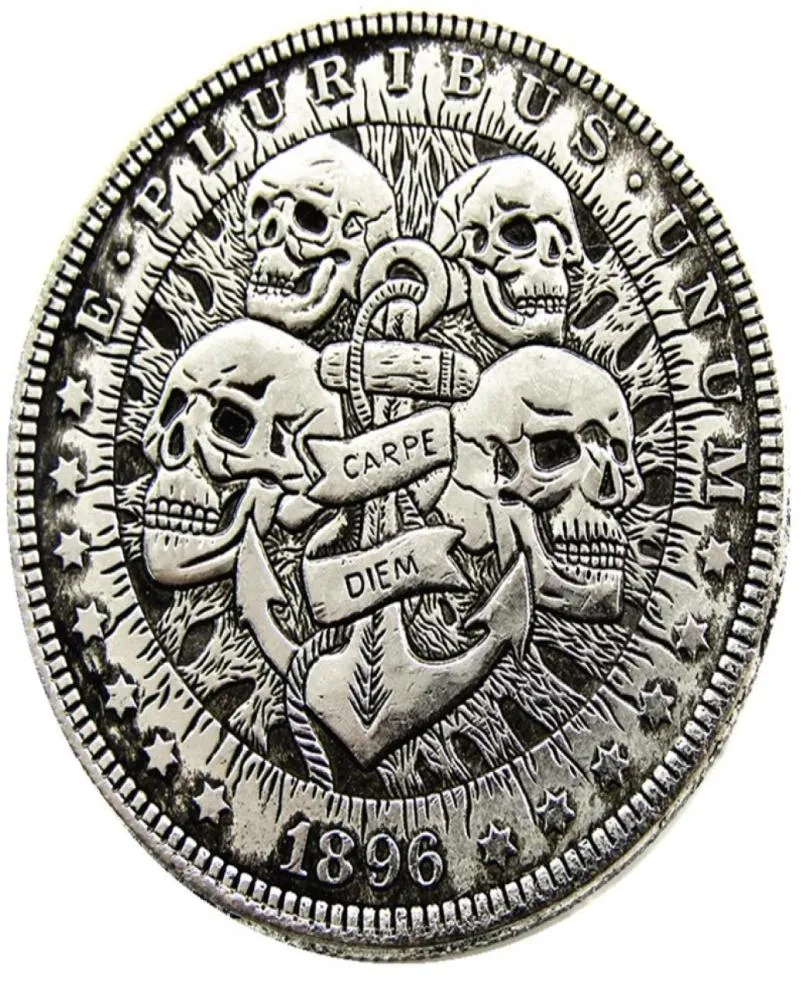 HB24 Hobo Morgan Dollar Skull Zombie Copy Coins Coins Brass Craft Ollaments Home Decoration Accounories1166882