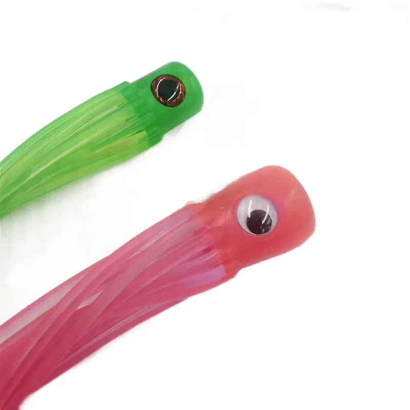 30pcs Luminous Octopus Skirt Fishing Lures - 6 Inch/15cm Soft Plastic Saltwater Bait For Trolling - View #11
