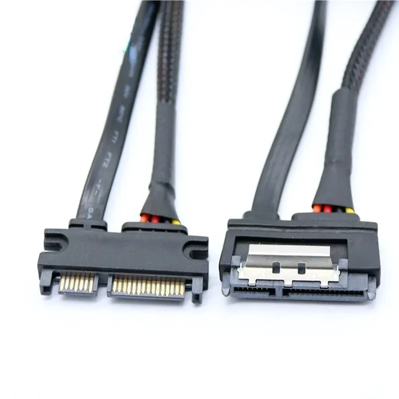 SATA Extension Cable SATA 22 PIN ذكر إلى أنثى SATA 3 III 22 PIN ذكر إلى أنثى 7+15 دبوس بيانات SATA COMBO 0.3M 0.5M