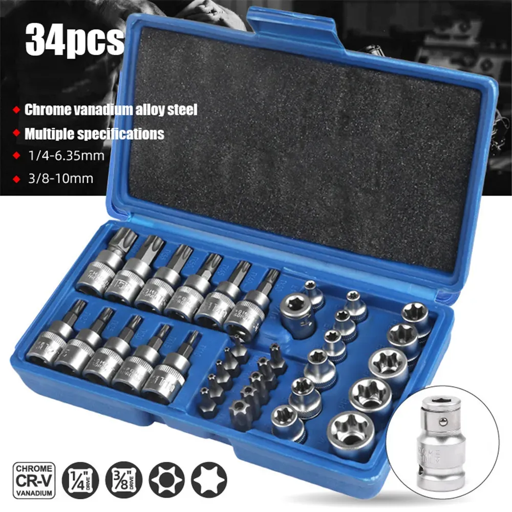 Chrome Vanadium Steel Bits Set, 34 Pieces Chrome Vanadium Steel Bits Set, 34 Pieces