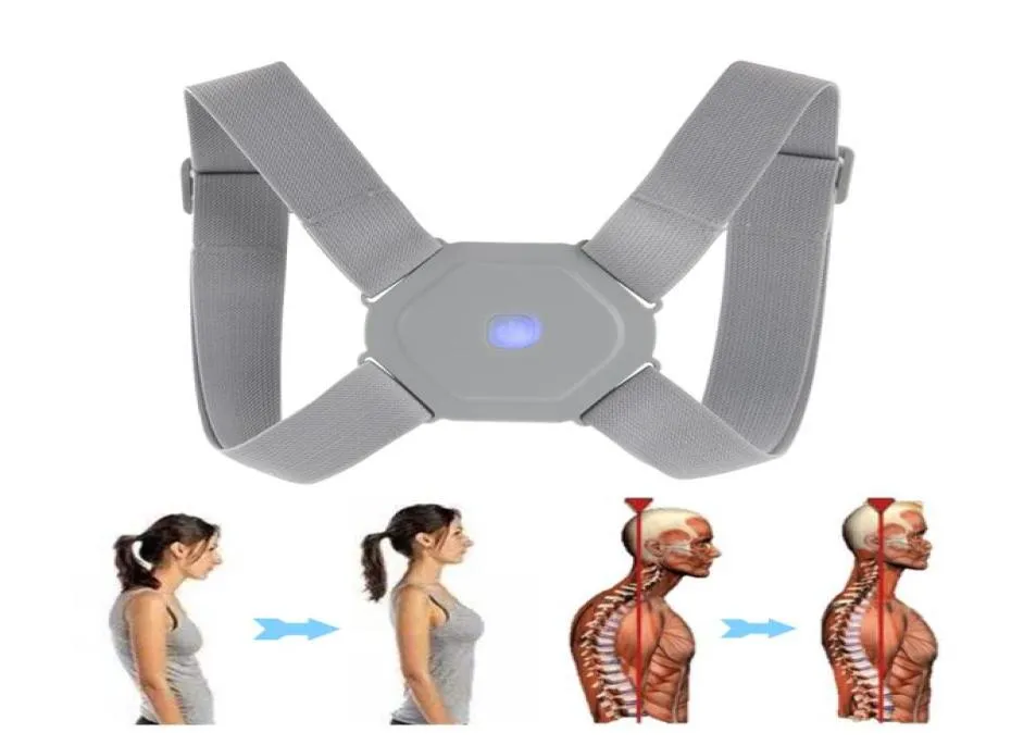 Corretor de postura elétrica Back Brace Spine Dasta Lombar Vibration Massager Spine Deck Backbelt Support USB Rechargable4015368