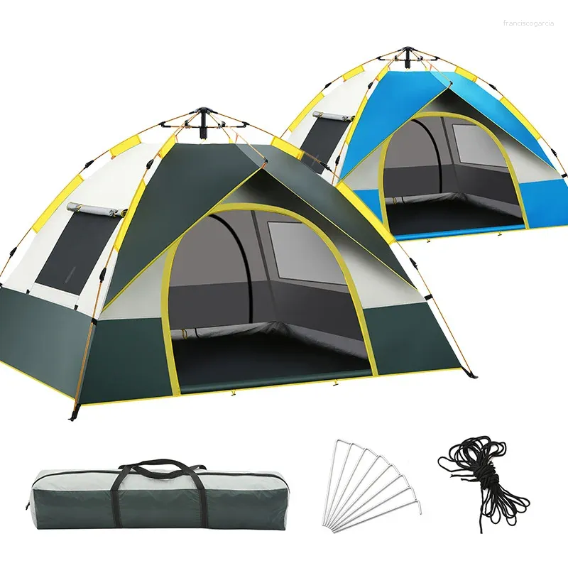 Tentes et abris automatiques ouvertes rapides de camping en plein air Protection solaire 2-3-4