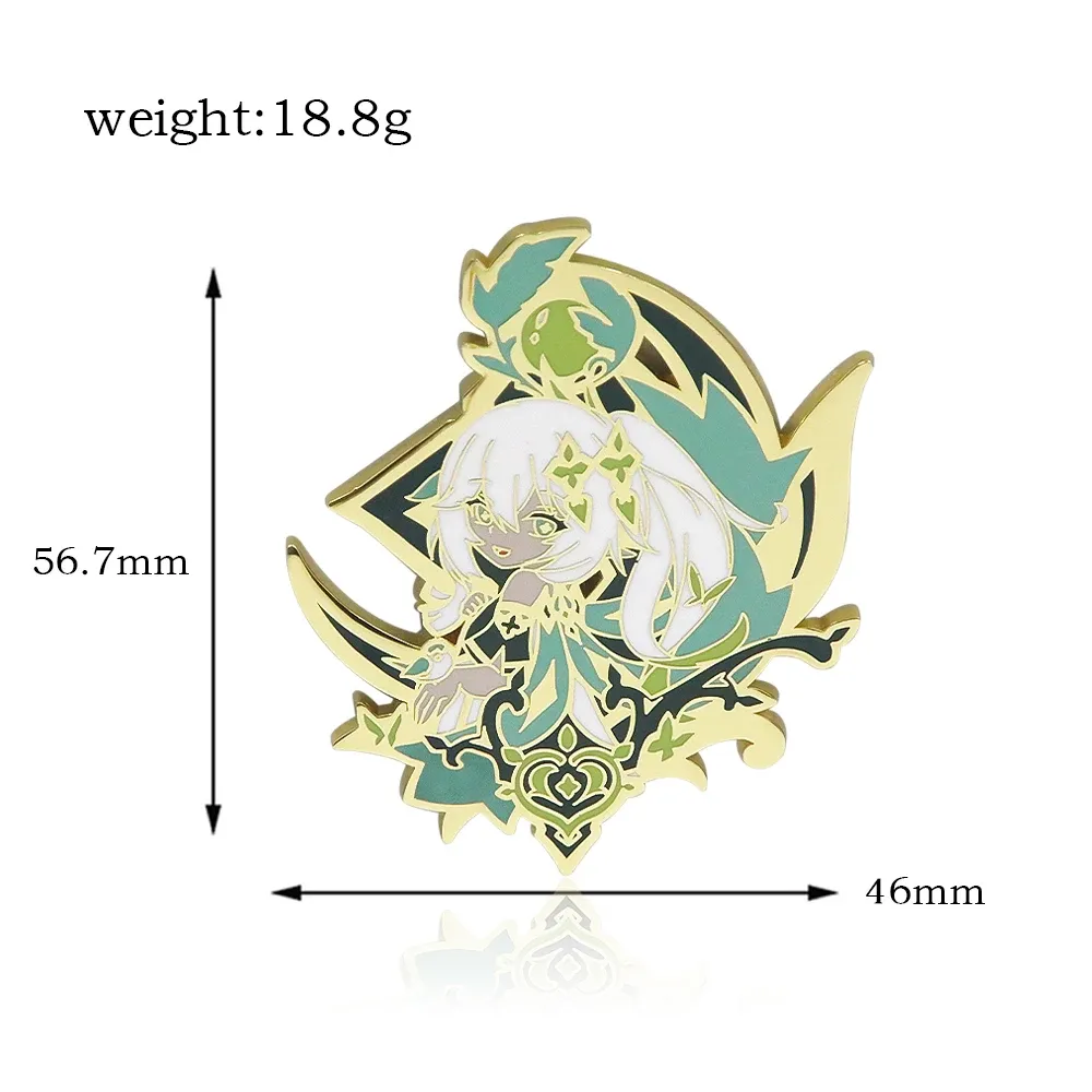 New Genshin Impact Nahida Nilou Diluc Yanfei Enamel Pins Brooch Anime Abedo Yae Kamiko Arataki Figure Badge Brooch Game Jewelry