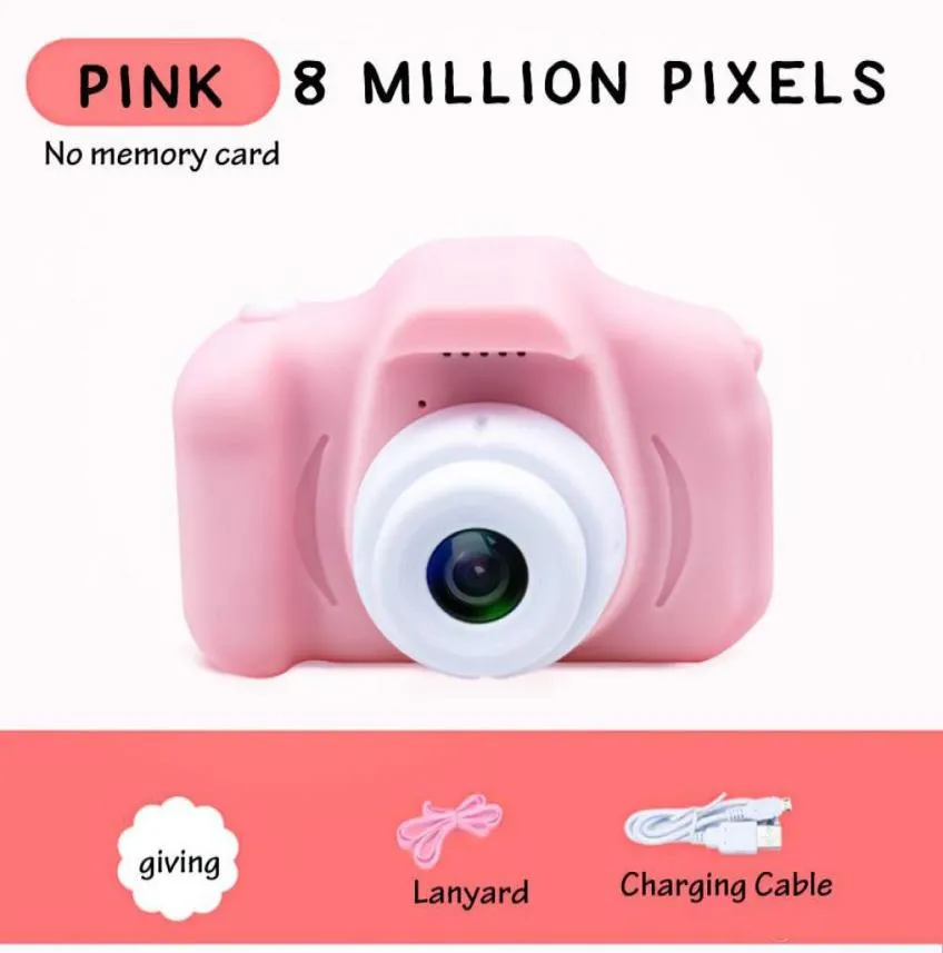 2019 Hot Ricmas for Kids Camera Mini Цифровая камера Симпатичная мультипликационная кулачка 13MP 8MP SLR Игрушки камеры для дня рождения 2 -дюймовый экран1048517