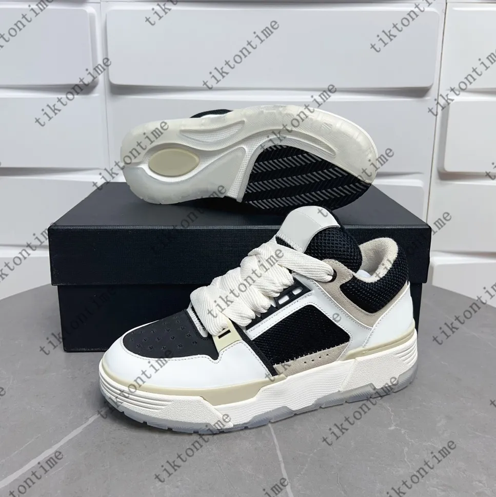 Shoe Designer Sneakers platform Shoes Mens Womens lace-up Bread Trainers bone shoe Luxury Mesh leather Stadium Hardware- Leather Sports Size 36-45