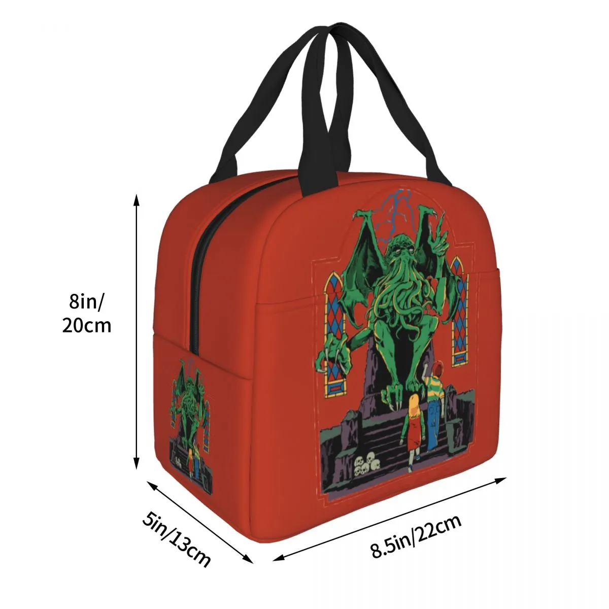 Trust In God Insulated Lunch Bags Cooler Bag Lunch Container Horror Halloween Retro Cthulhu Lovecraft Occult Tote Lunch Box