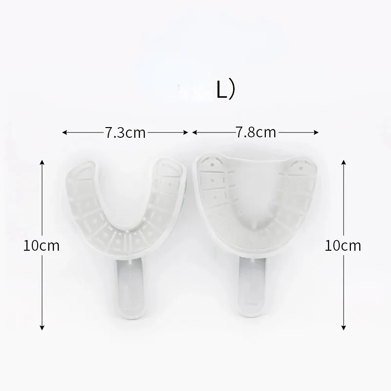 Tandheelkundige indruk plastic trays zonder mesh -lade tandheelkundige tanden houder tandheelkundige materialen leveren voor orale gereedschappen