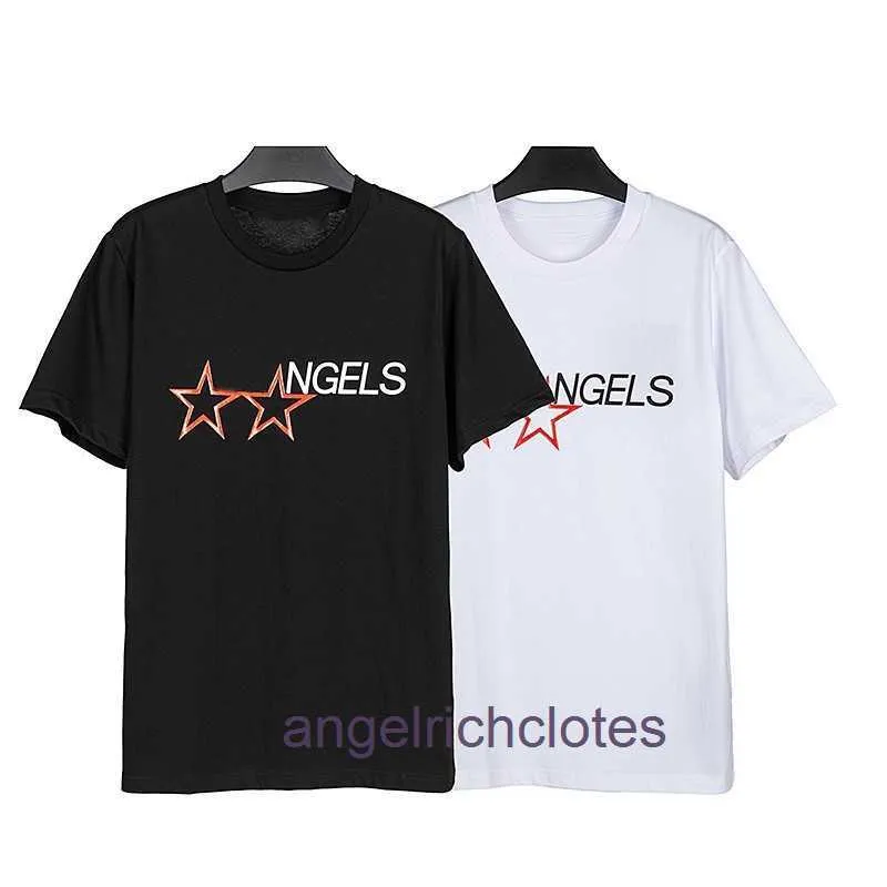 Vêtements de créateurs haut de gamme pour PAA Angles Tide Letter Imprimer T-shirt à manches courtes pour hommes et femmes High Street Malf manche avec des étiquettes originales de 1: 1