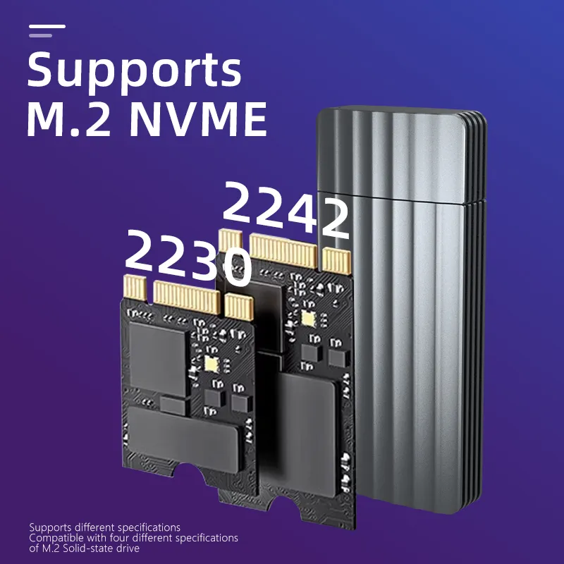 M.2 SSD Enclosure: Portable USB A, Mini Size, 10gbps Gen Ie External ...
