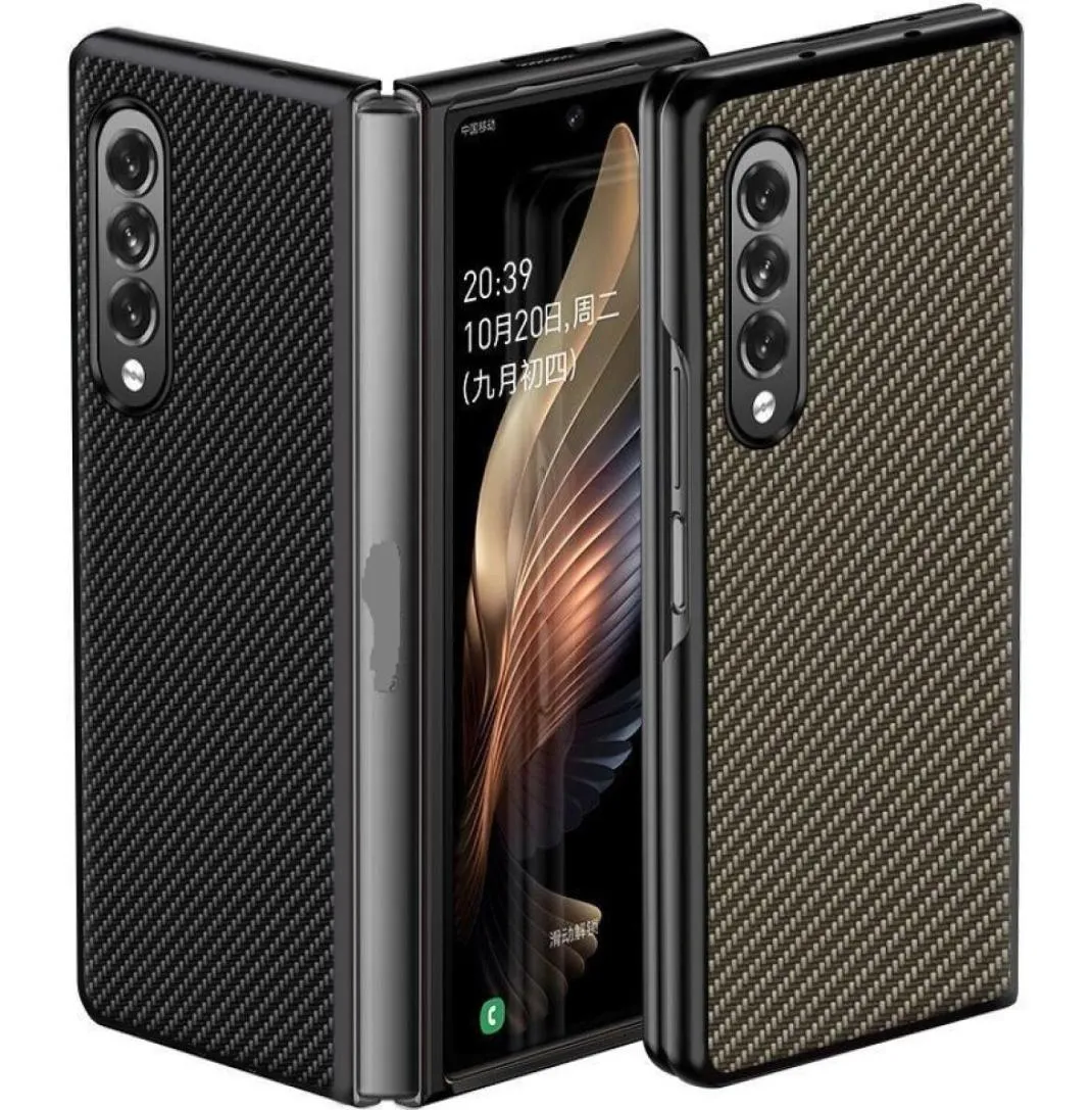 Carbon Fiber Cases For Samsung Galaxy Z Fold 2 3 Fold3 Case Protective Hard Back Cover4116244