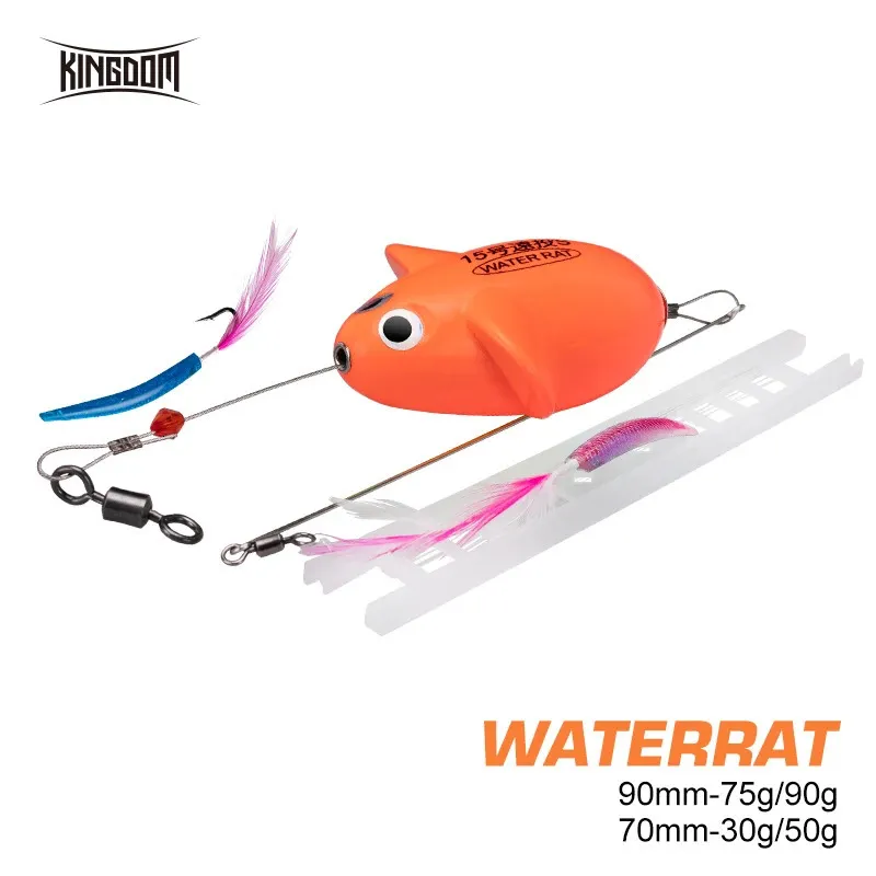 Kingdom Waterrat Fishing Lure Sinking Floating 70mm 30G50G 90mm 75G90G Artificial Far Casting Bionic Hard Bait tacklar 240401