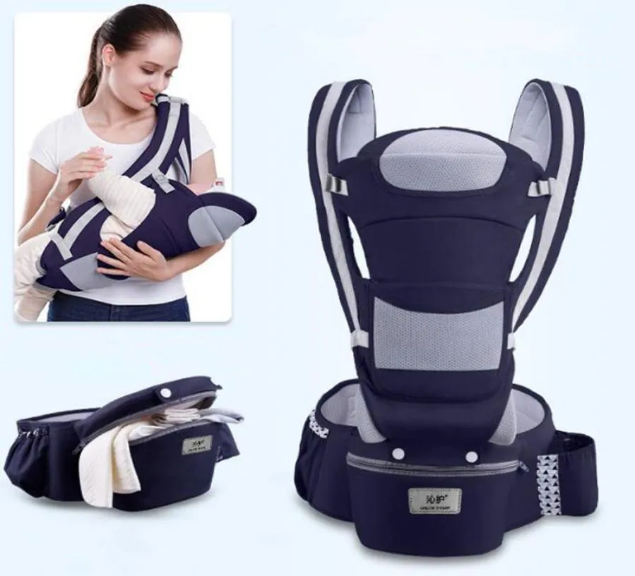 048M Ergonomiczny nosiciel dziecięcy 15 Używając drogi dla niemowląt nośnika dla niemowląt z przodu Ergonomic Kangaroo Baby owijanie Travel LJ2007945767