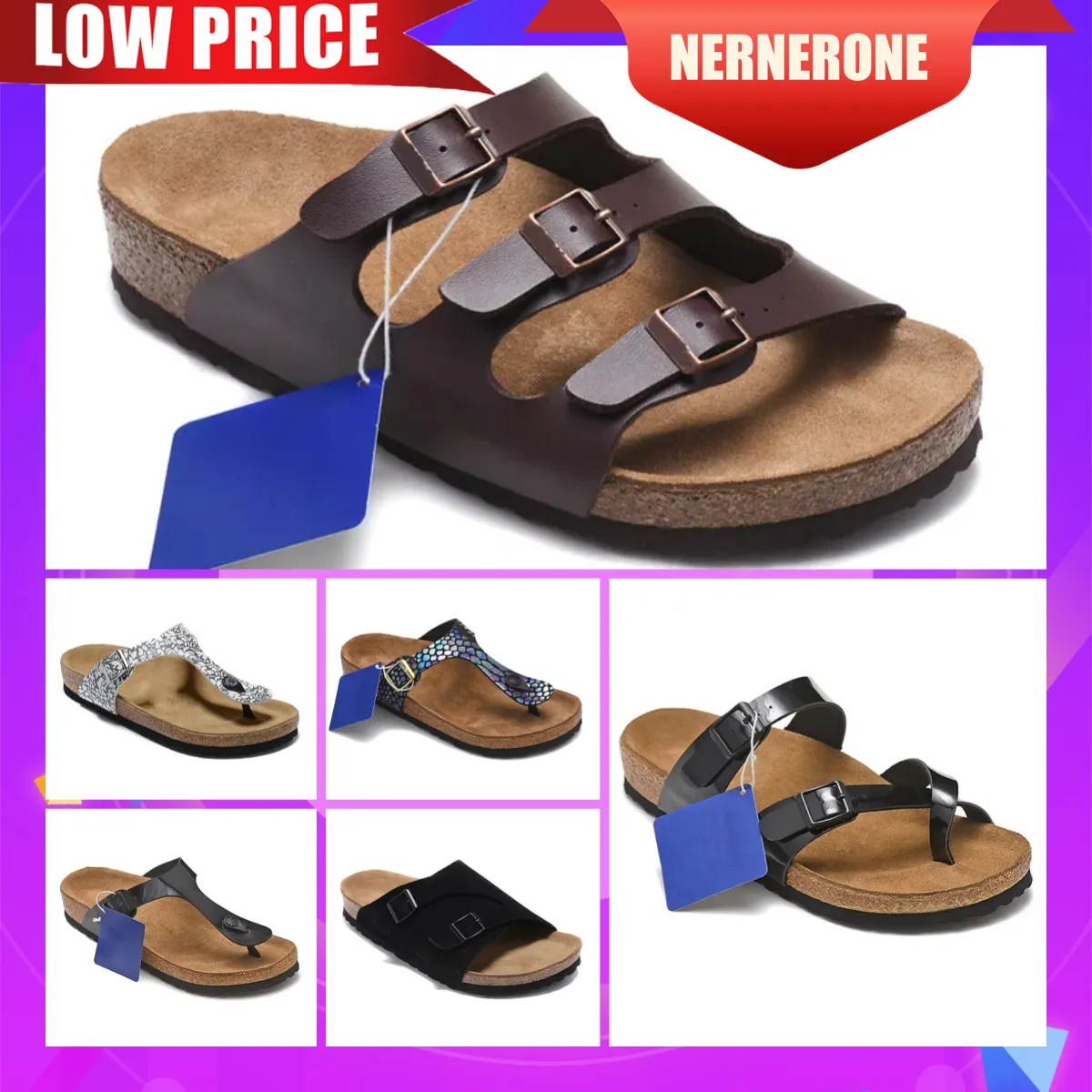 Designer Slippers slides sandals Summer Flats Sexy real leather platform Shoes Ladies Beach Slides 2 Straps Adjusted Gold Buckles luxury top quality comfort