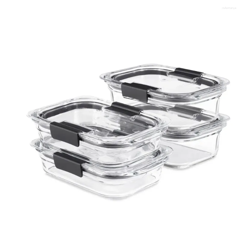 Storage Bottles Rubbermaid Brilliance Glass Variety Set Of 4 Food Containers With Latching Lids