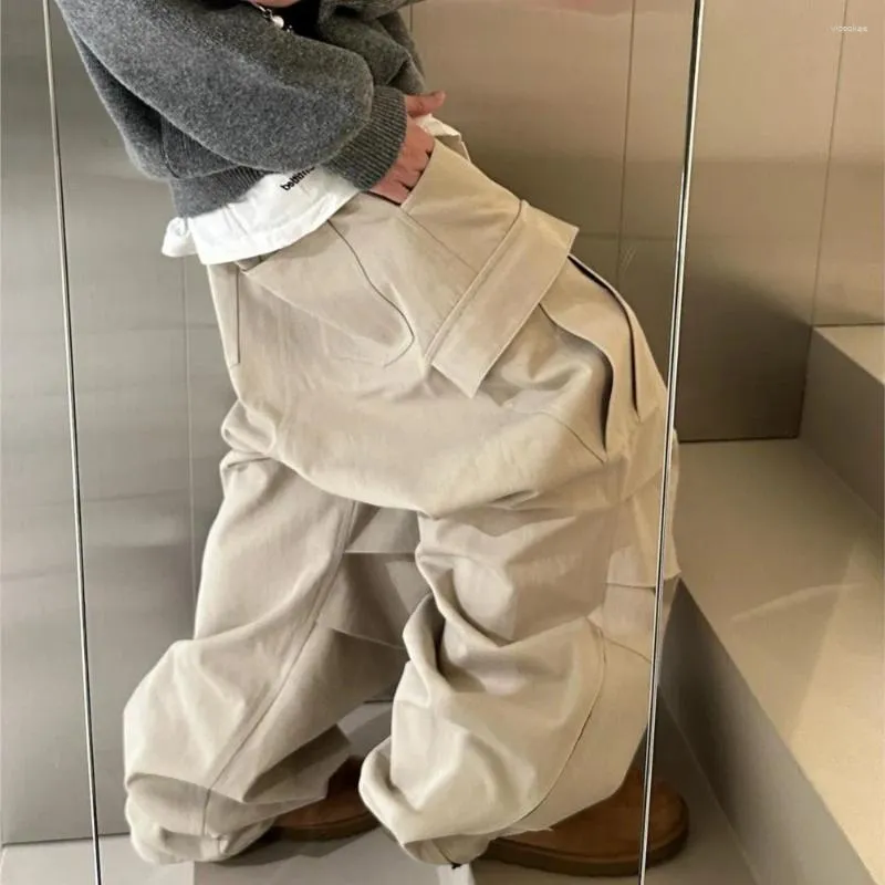 Pantalon masculin côté glissière à fermeture éclair multi-poche pantalons de cargaison de loi