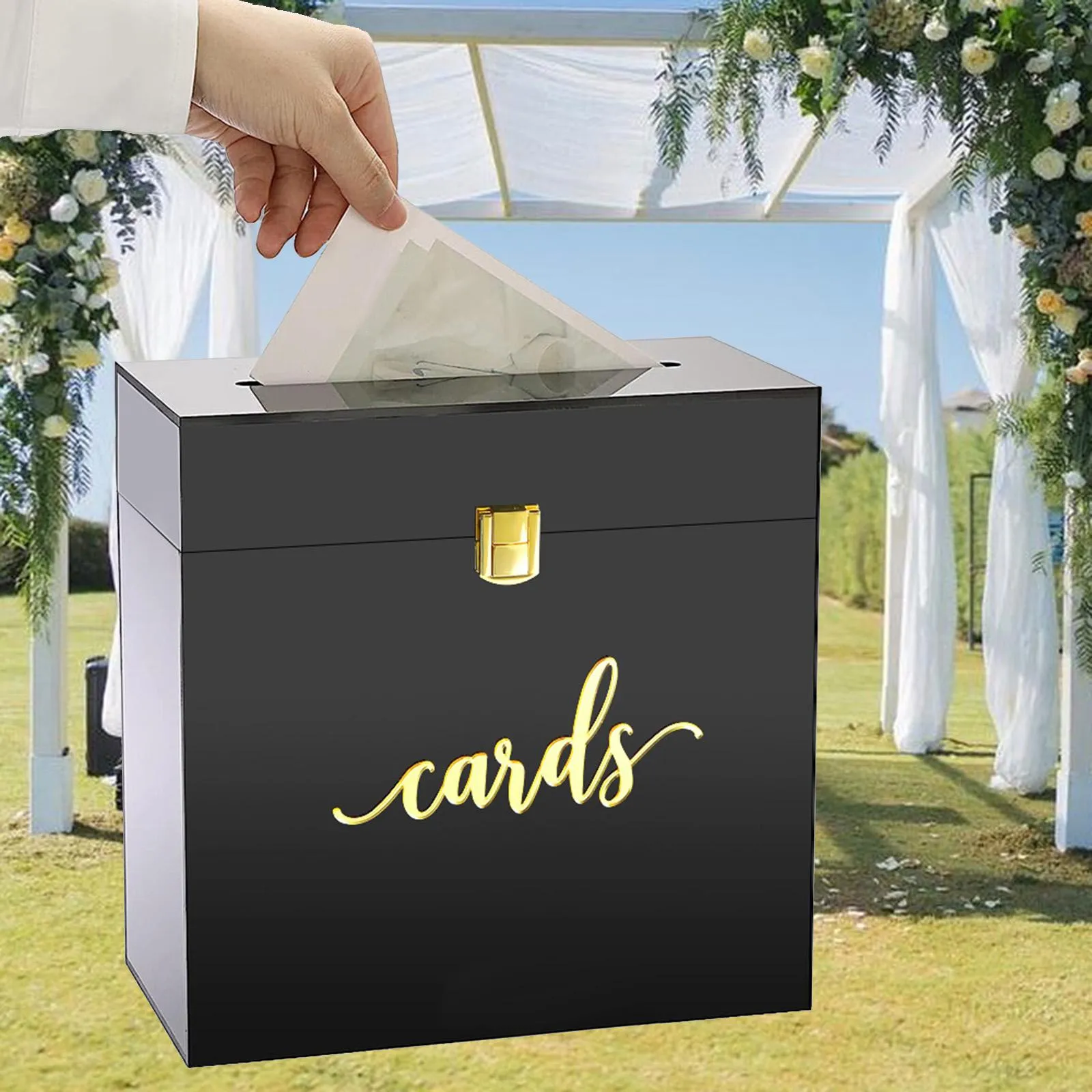 Black Acrylic Card Box: Elegant Wedding Party Gift... From Ddmyearth ...