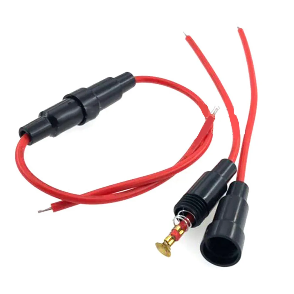 10-Pack 5x20mm AGC Glass Fuse Holders – Inline Screw Type, 20AWG Wires