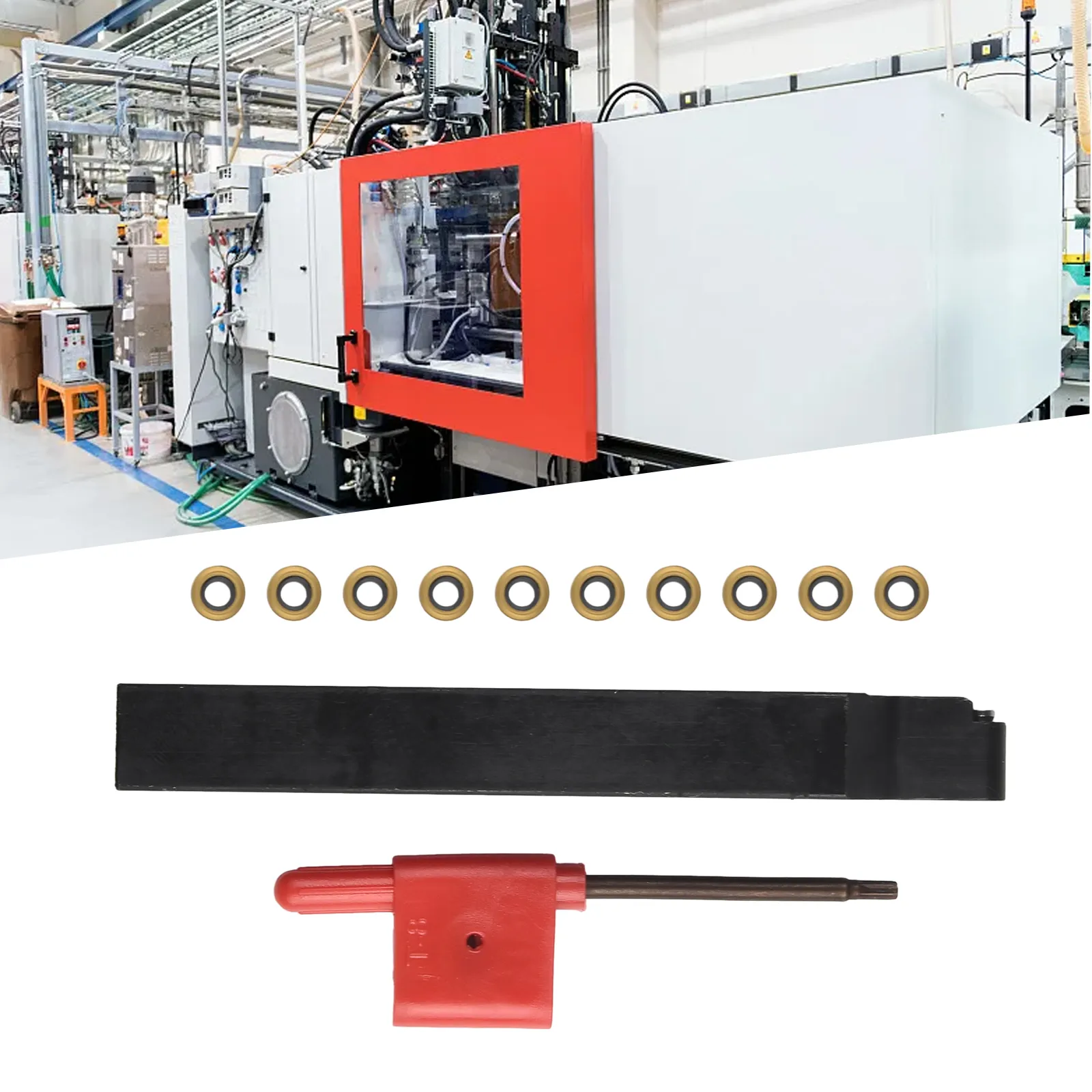 Kit Tornio SRACR1212H06 + 10 Inserti RCMT0602MO – Portautensili In Acciaio Per Alesatura Con Inserti In Carburo Per Semi-Finitura - 2