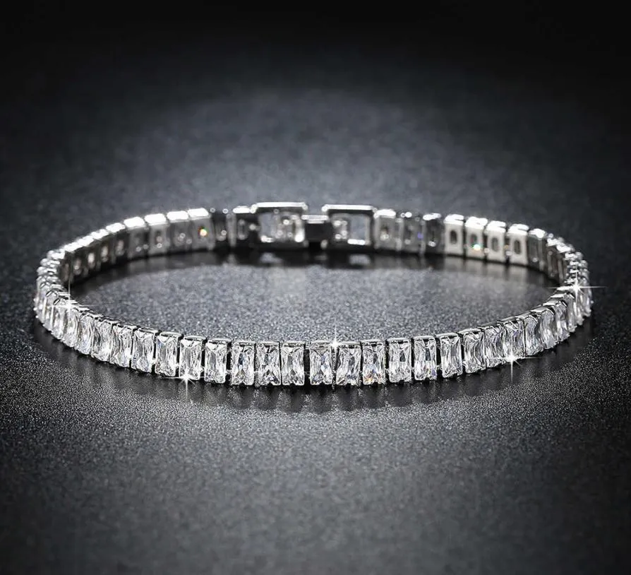2021 Luxusprinzessin Cut 18 cm 925 Sterling Silber Armband Armband für Frauen Jubiläum Schmuck Whole Moonso S57767381706