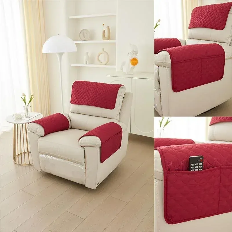 3PCS Waterproof Sofa Arm Rest Cover Chair Couch Bag TV Remote Control Tidy Remote Control Magazine Holder Space-saving Organizer