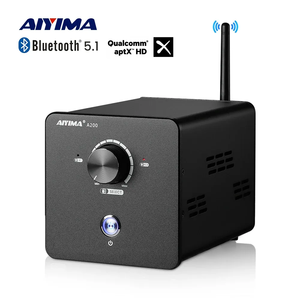 Amplifiers AIYIMA A200 TPA3255 Power Amplifier 200Wx2 APTX HD Bluetooth 5.1 HiFi Stereo USB Amplifier Audio NE5532 Op Amp Home Amplificador