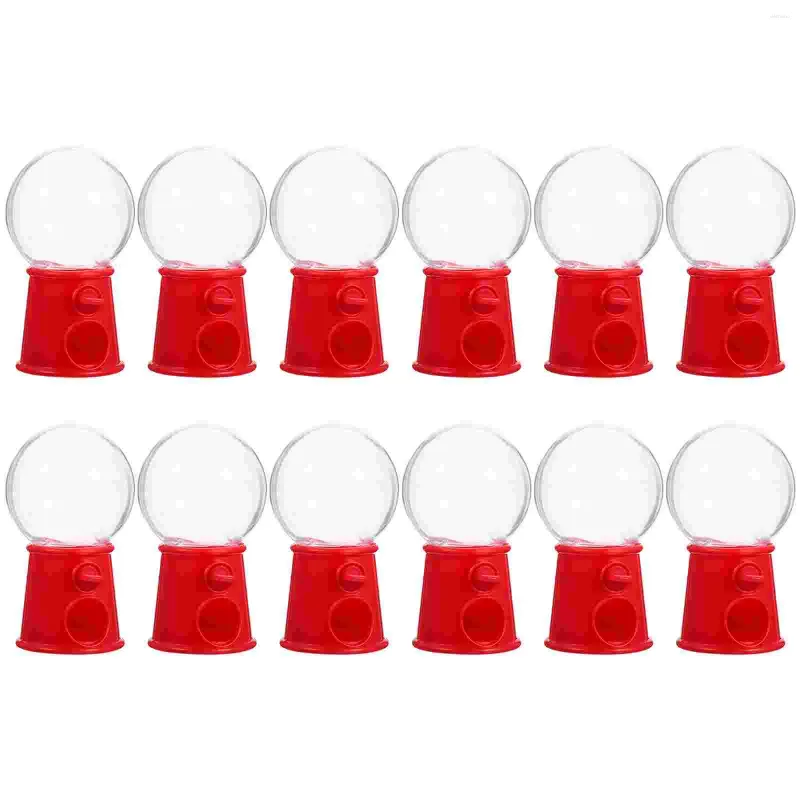 Botellas de almacenamiento 12 PCS Mini Machine Gumball Adorno Kids Toys Bulk Creative Lovely Candy Dispenenser Funny Party Favors Bank