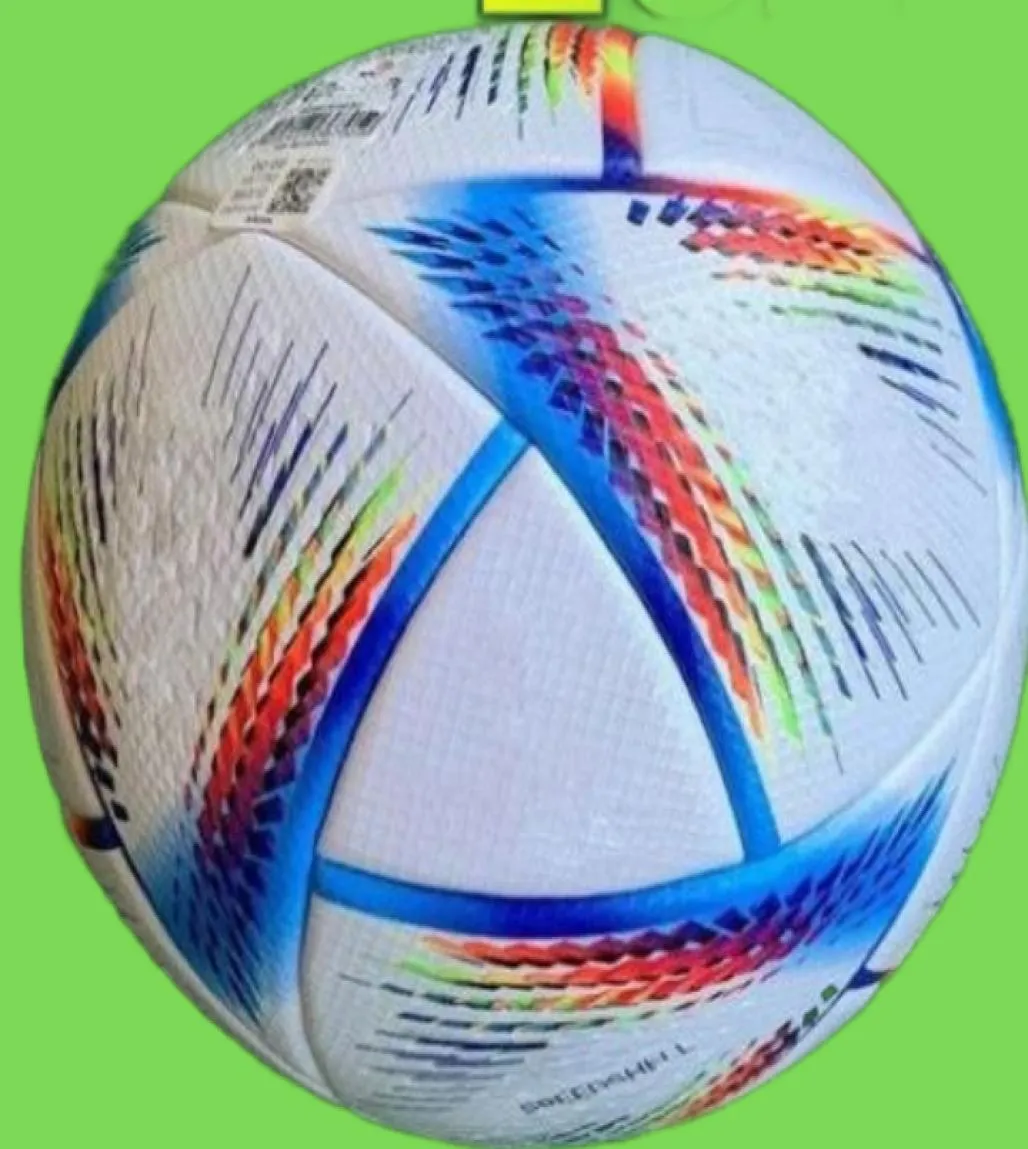 New World 2022 Cup Soccer Ball Größe 5 Hochgrade Schöne Match -Fußballschiff Die Bälle ohne Air Box2277062