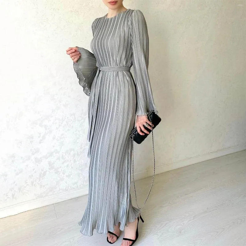 fitted lace wedding dress Glamorous Silver Party Dress Long Sleeves Long Prom Dresses – Dbrbridal main image 1