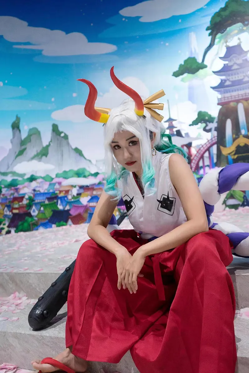 Yamato One Piece Cosplay Costume: Womens Kimono Uniform